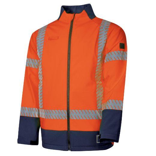Picture of BOOL FR Softshell PPE Category 2 Hi-Vis Jacket with Segmented FR Tape